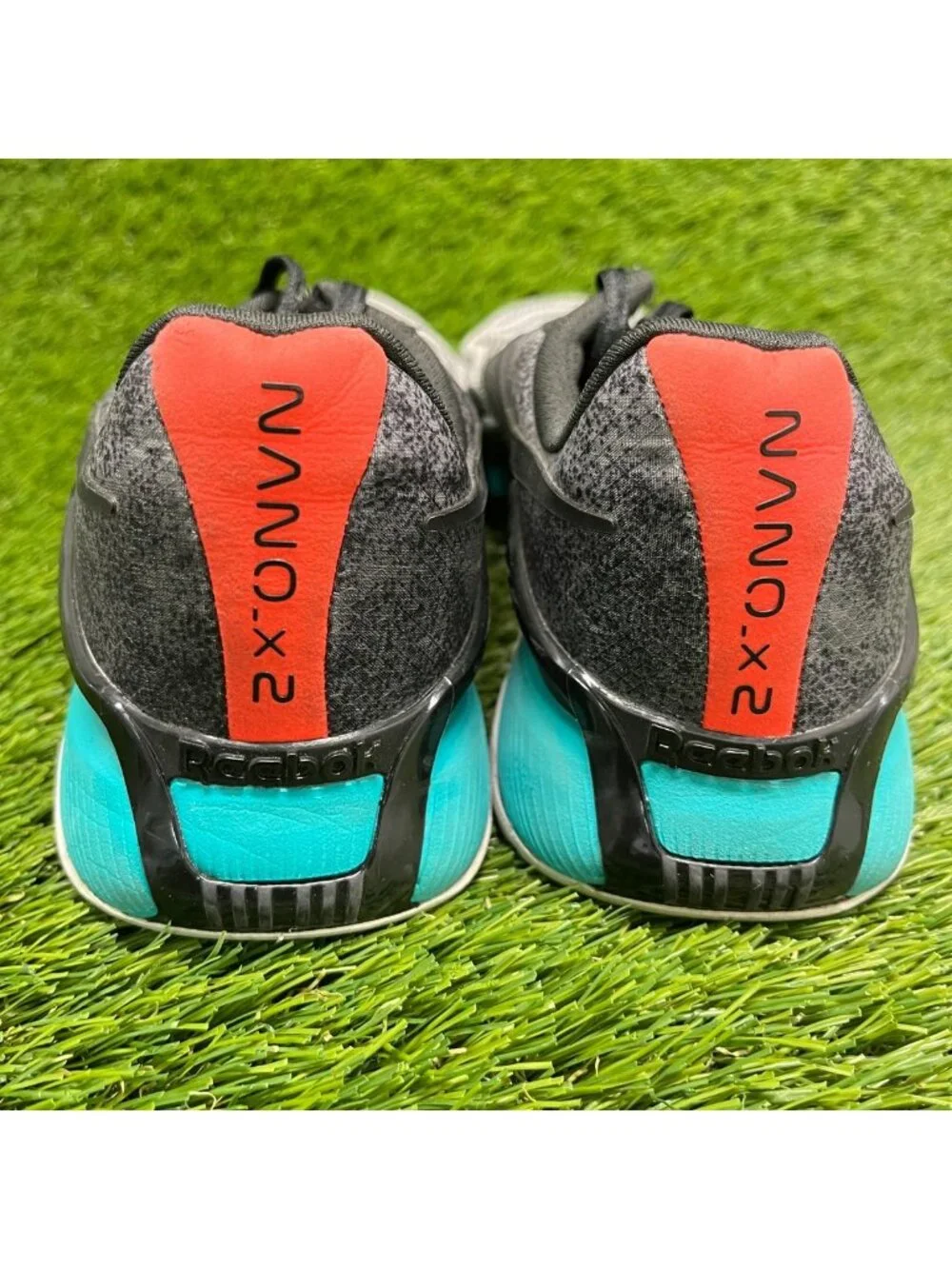 Reebok Nano X2 Womens Size 8.5 Gray Black Blue Athletic Running Shoes Sneakers - Picture 6 of 10